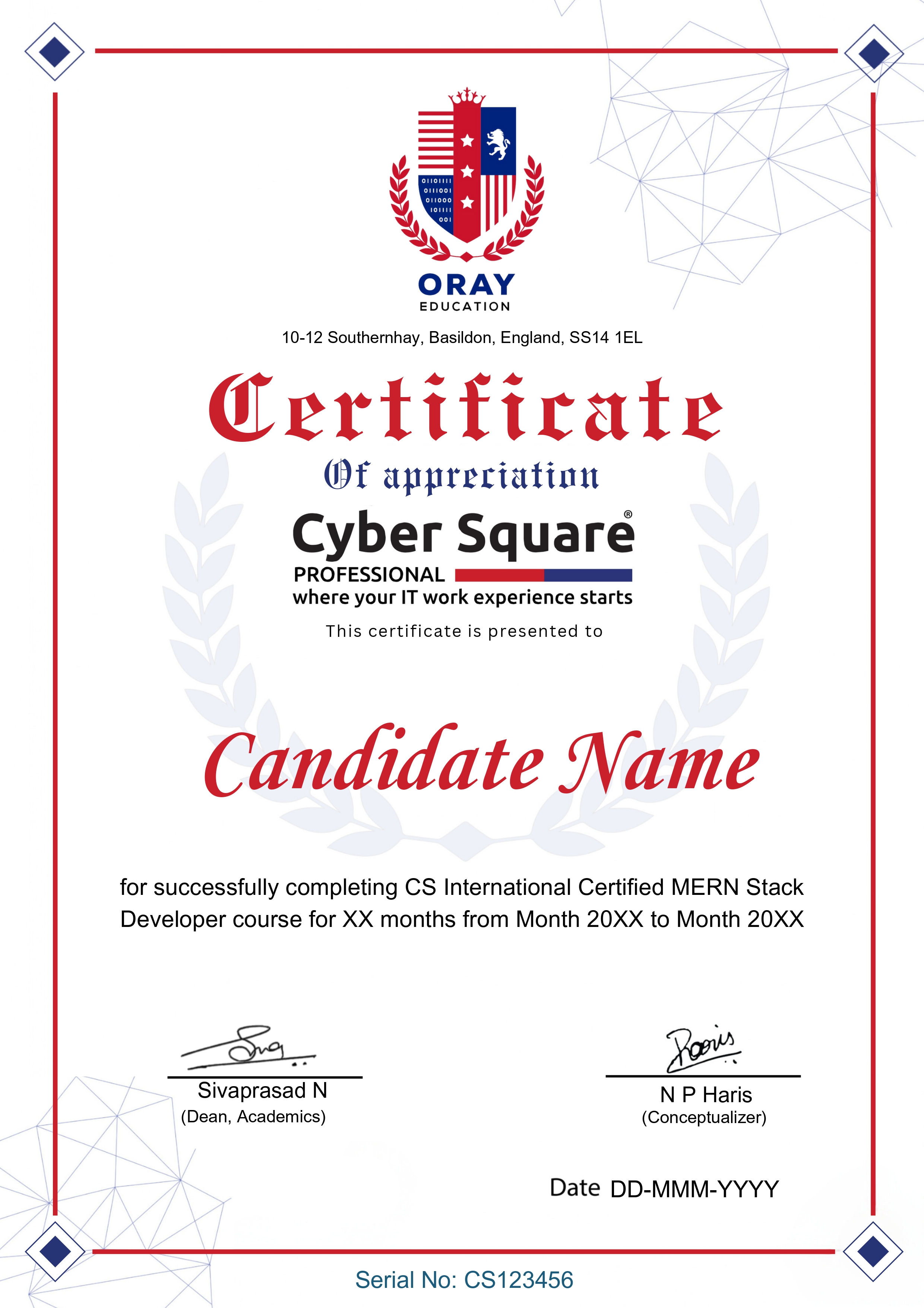 Cyber Square Pro course certification